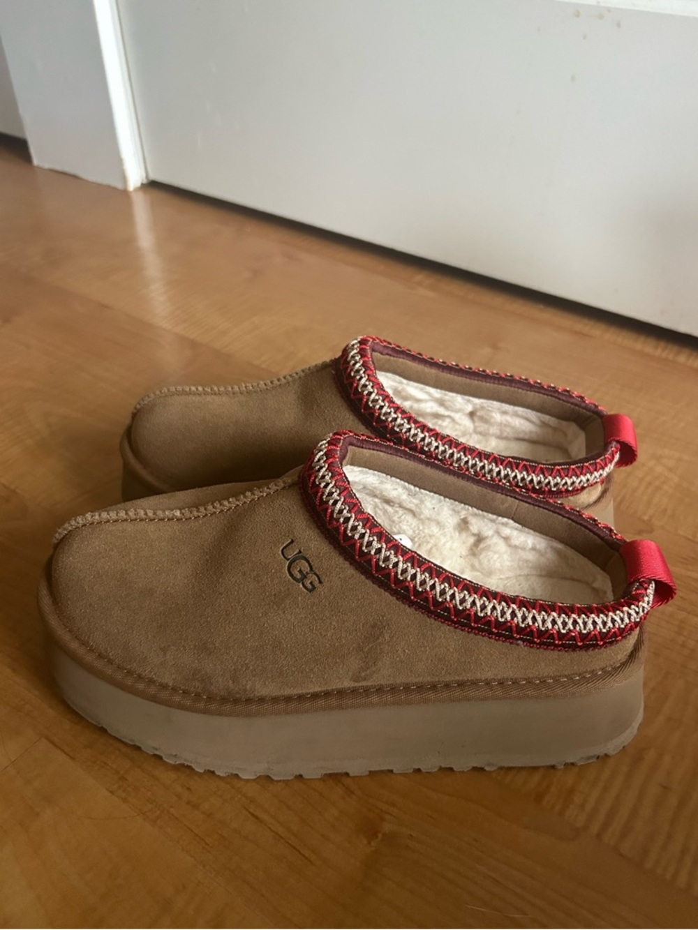 Ugg Tazz ll Lightweight Platform Slip Ons Chestnut Brown Size 7 - Picture 2 of 8